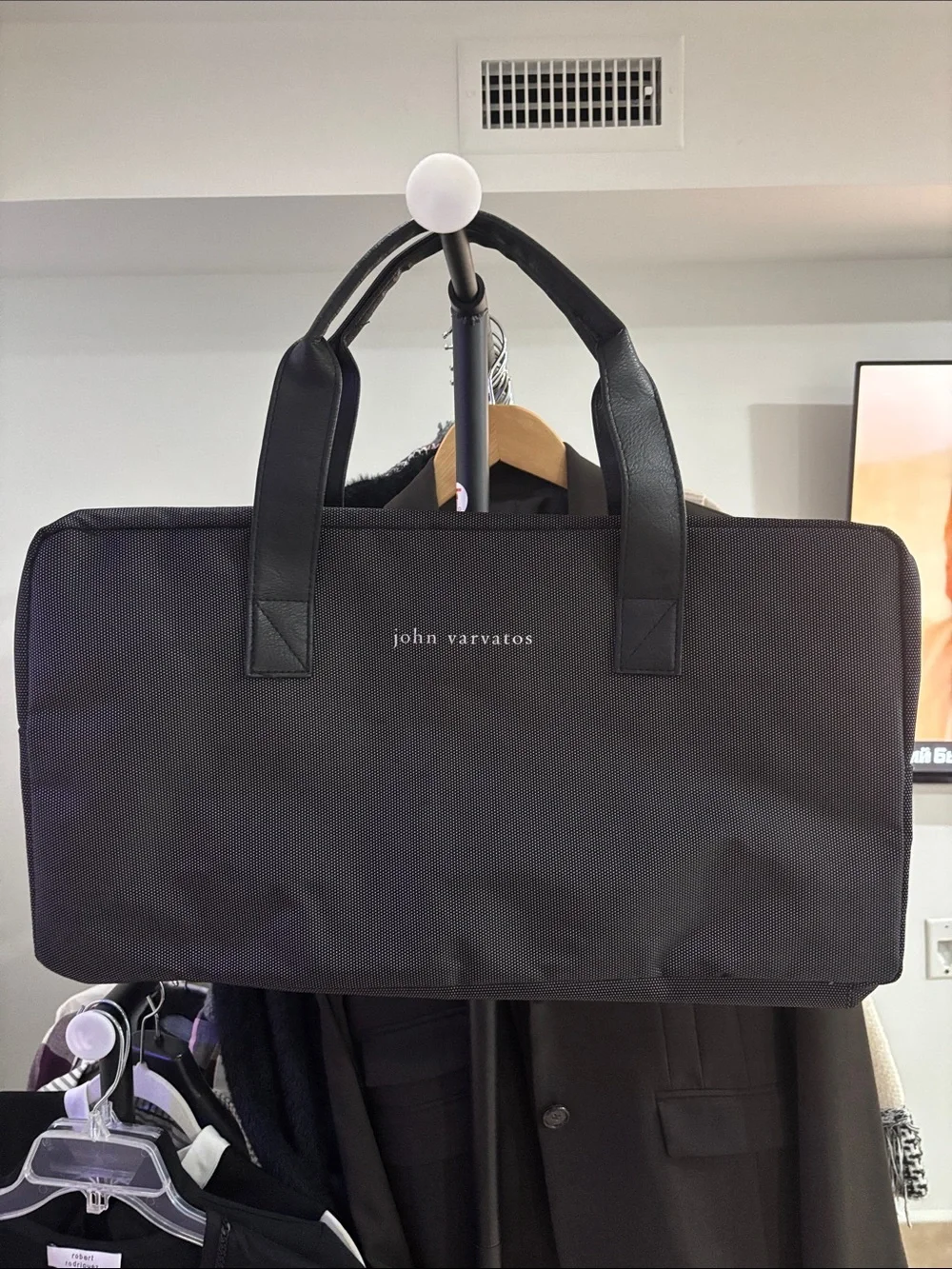 John Varvatos Black Textured Laptop Brief. Brand new, never used